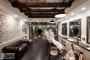 杭州美食復(fù)古理發(fā)店裝修設(shè)計(jì)案例 國(guó)富裝飾